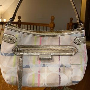 Coach Spring Plaid Tattersall Shoulder Bag